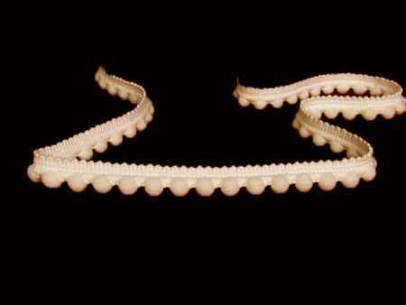 Taśma 1,5cm POMPONIK poliester natural