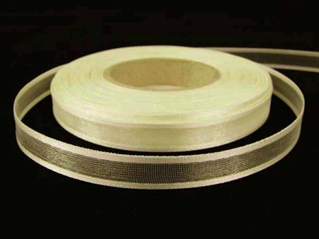 Wstążka 10mm organtyna LAMÓWKA ecru