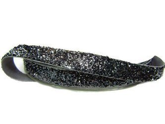 Aksamitka 10mm błyszcząca grafit