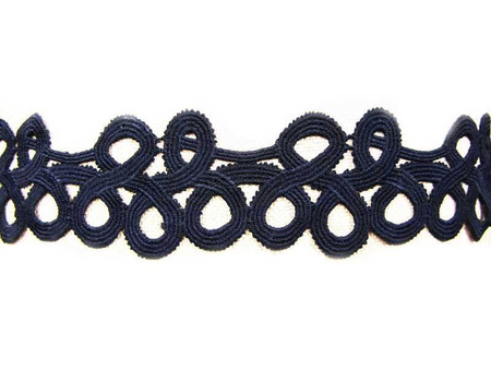 Koronka 7cm gipiurowa poly granat