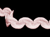 Taśma 7mm zygzak elastyczna róż