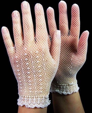 Rękawiczka KABARETKA młodzieżowa biała