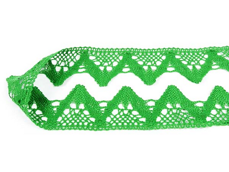 Koronka 6,5cm bawełniana zielona