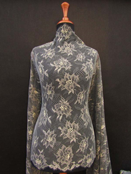 Koronka 70cm elastyczna popiel