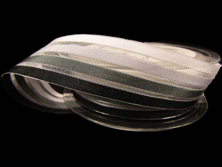 Wstążka 25mm tafta LOLITA grey