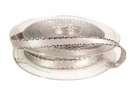 Wstążka 7mm atłas REXOR popiel