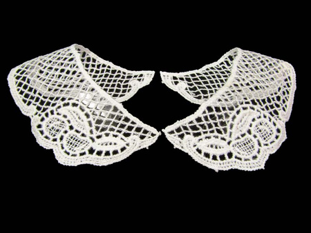 Kołnierzyk damski gipiura biały