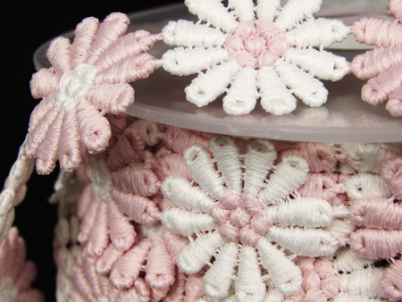 Wstawka 2,7cm gipiurowa STOKROTKA pudrowy róż