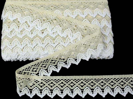 Koronka 4,6cm bawełniana trój-kolorowa