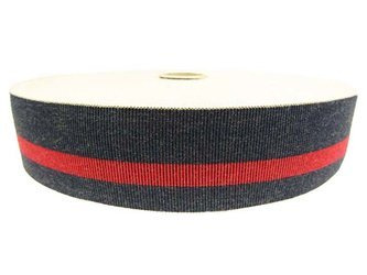 Guma 50mm tkana LAMPAS granatowo-czerwona