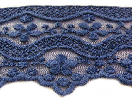 Koronka 6cm tiulowa granat