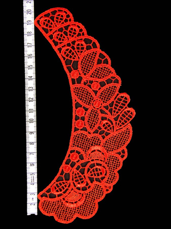 Kołnierzyk damski gipiura czerwony