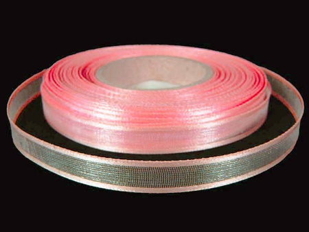 Wstążka 10mm organtyna LAMÓWKA róż