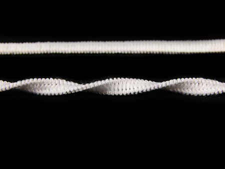 Guma 4mm dziana biała