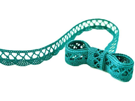Koronka 1,8cm bawełniana zieleń morska