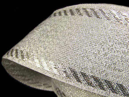 Wstążka 40mm lurex srebrna