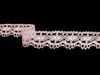Koronka 2,1cm stabilna jasny róż