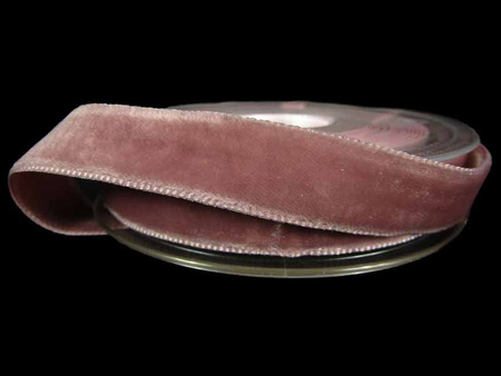 Aksamitka 16mm dwustronna antyczny róż