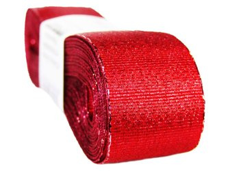 Wstążka 25mm lurex czerwona