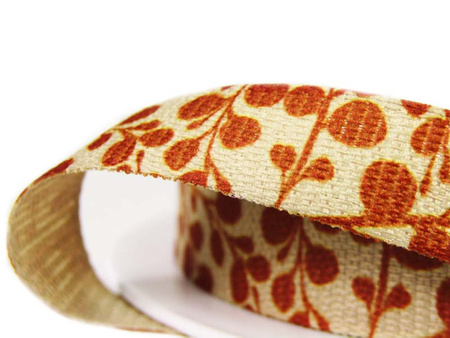 Wstążka 15mm rustykalna Eucalyptus rdza