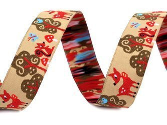 Taśma 16mm żakard SARENKA beż