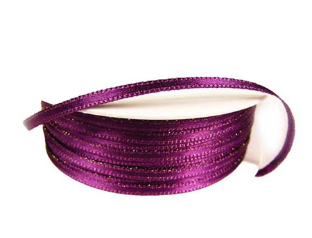 Wstążka 3mm atłas REXOR śliwka