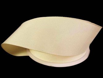 Taśma 38mm ryps poliestrowa krem