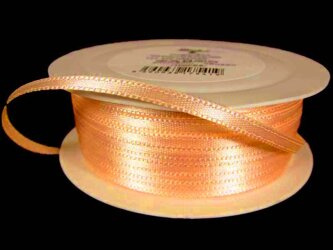 Wstążka 3mm atłas morela