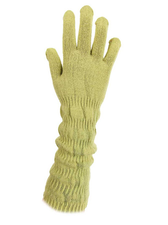 Rękawiczka długa marszczona khaki