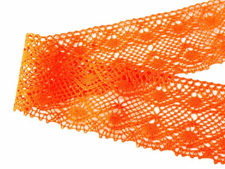 Koronka 5,3cm bawełniana pomarańczowa