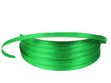 Wstążka 3mm atłas żywozielona