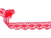 Koronka 1,4cm bawełniana czerwona