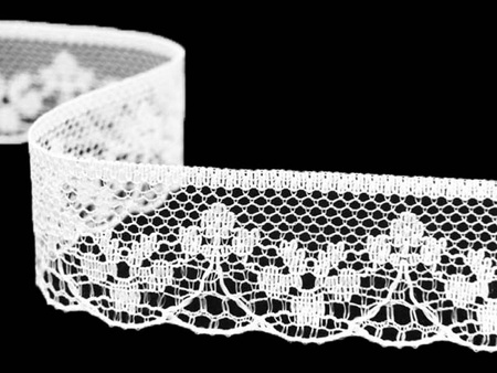 Koronka 1,8cm stabilna biała