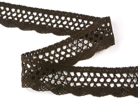 Koronka 3,5cm bawełniana brąz