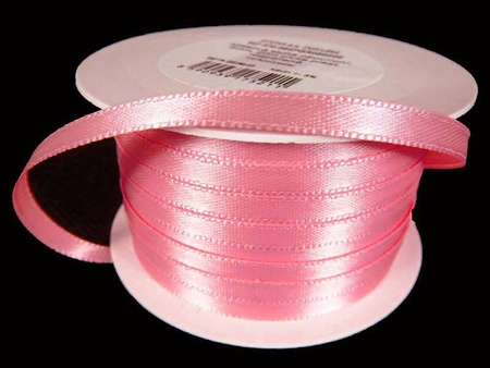 Wstążka 5mm atłas róż brzoskwinia