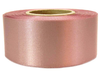 Wstążka 40mm atłas róż antyczny