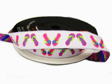 Taśma 16mm żakard JAPONKI biała