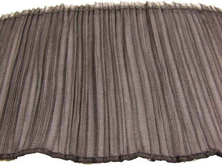 Taśma 11cm falbana PLISA czarna