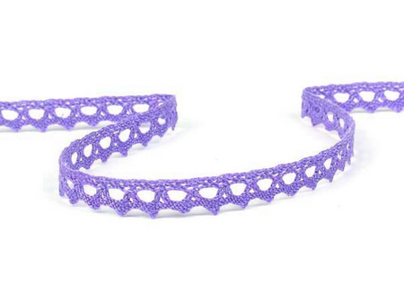 Koronka 0,8cm bawełniana fioletowa