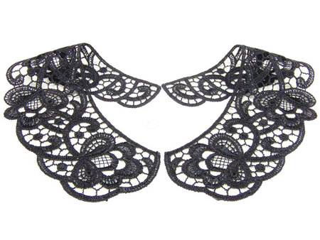 Kołnierzyk damski gipiura czarny