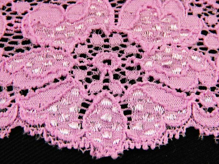 Wstawka 15cm elastyczna róż