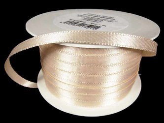 Wstążka 5mm atłas jasna morela