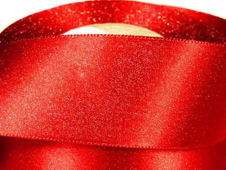 Wstążka 40mm atłas REXOR czerwona