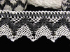 Koronka 8cm bawełniana biało-czarna