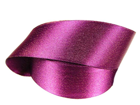 Wstążka 40mm atłas REXOR śliwka