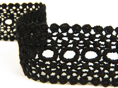 Wstawka 4,5cm bawełniana czarna