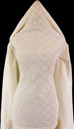 Koronka 145cm bawełniana haft angielski ivory