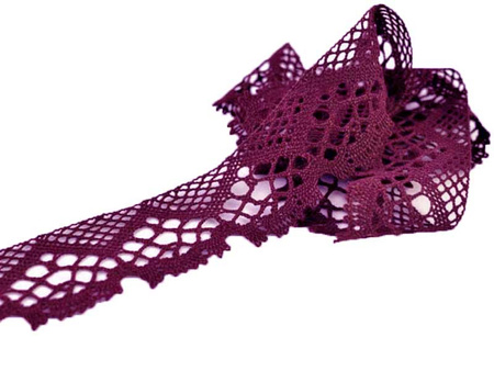 Koronka 4,5cm bawełniana buraczek