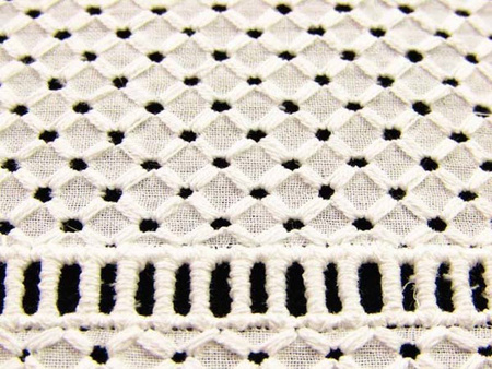 Koronka 140cm bawełniana haft angielski ivory