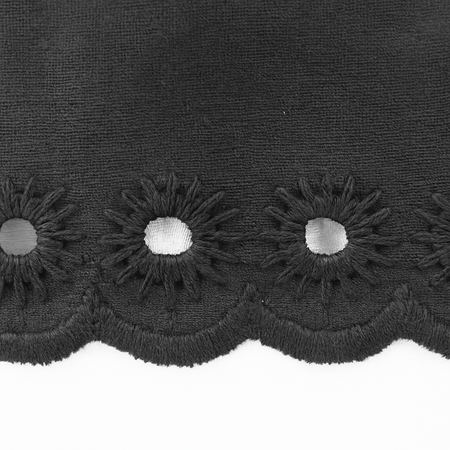 Koronka 4cm haft angielski czarna